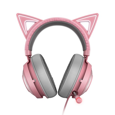 레이저 Kraken Kitty Quartz 헤드셋, RZ04-02980200-R3M1, 핑크