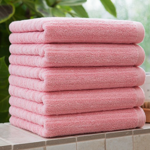 2023년 가성비 최고 르베체 프리미엄 호텔식 순면 타월 - 기라로쉬 프리미엄 텐센모달 더블라인 호텔타월 200g, 핑크, 5개