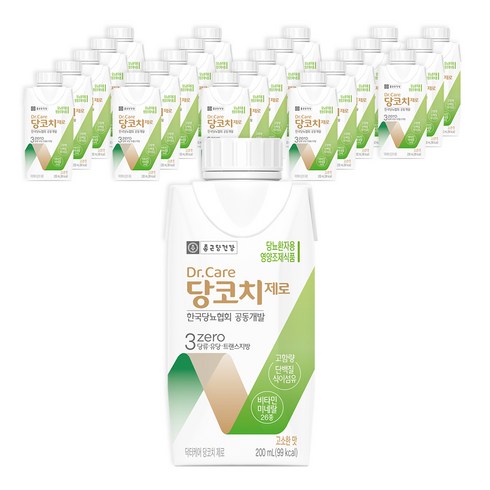 종근당건강 닥터케어 당코치 제로 영양식, 200ml, 24개