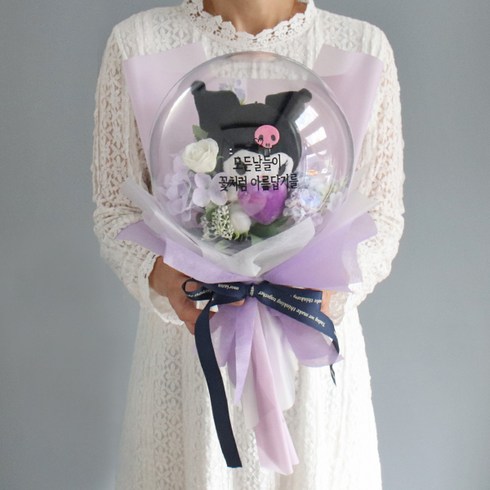 2023년 가성비 최고 풍선인형 - 모리앤 캐릭터 레터링풍선 인형꽃다발, 쿠로미