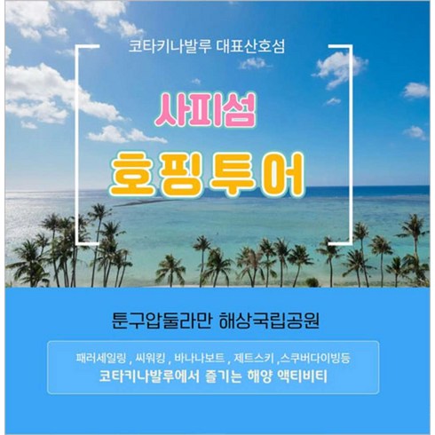 [코타키나발루] 코타키나발루 사피섬 호핑투어, 바나나보트, 씨워킹, 파라세일링