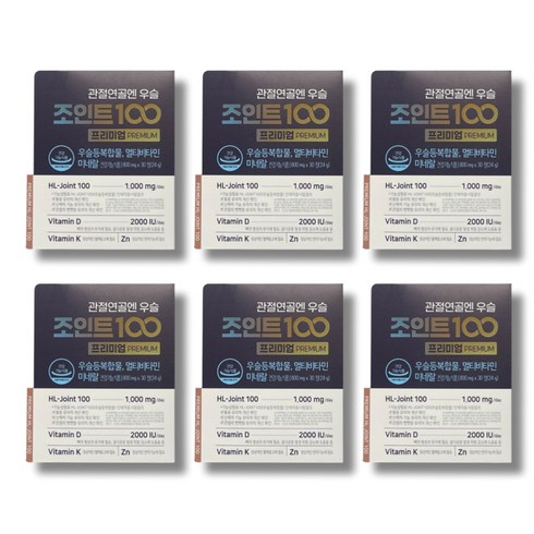 관절연골엔 우슬조인트100 프리미엄 3박스3개월분 - 관절연골엔 우슬 조인트 100 프리미엄 30정 x 6박스(3개월) 관절, 6박스