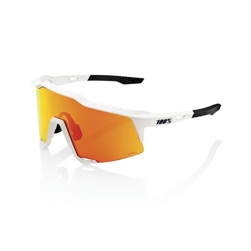 100% 백퍼센트 스피드크래프트 SPEEDCRAFT 자전거 러닝 고글 선글라스 (옵션선택), 오프 화이트-하이퍼 레드 멀티레이어 미러 렌즈