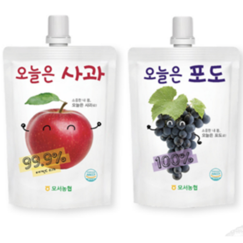 씨를 제거한 과일로 만든 몽실언니 사과즙 100ml 20포  프럼사과즙 100ml 20포 - [경북농협] 오늘은 포도즙&사과즙 (어린이기호식품 인증) 120mlx20포, 20입, 120ml, 오늘은사과