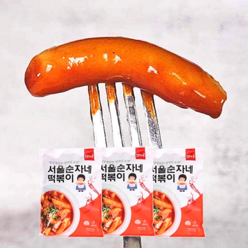 빨강고구마떡볶이 - 서울순자네떡볶이, 3개, 600g