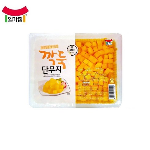 깍둑단무지 - [일가집]깍둑단무지 3kg 국내산무 대용량식자재 업소용, 1개