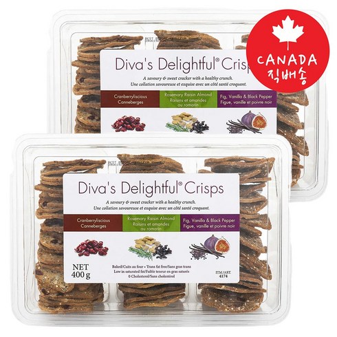 캐나다 디바스 딜라잇풀 크리스피 크래커 쿠키 크리스피 과자 3가지 맛 Divas Delightful Crisps 캐나다산>캐나다 직배송, 2개, 400g”></a>
                </div>
<div class=