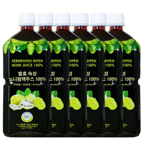 노니주스 - 파모빗 발효 숙성 노니원액주스 착즙액, 6개, 1000ml