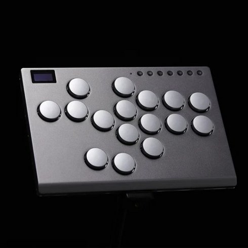 Haute42 올 메탈 조이스틱 히트박스 컨트롤러 아케이드 파이팅 스틱 PC PS3호환 PS4호환 스위치 스팀 미니 키보드 컨트롤, M16-G-Silver