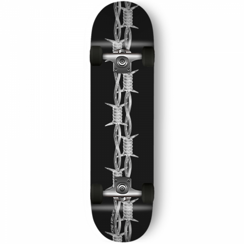 모노파틴 x 킹크로치 collaboration barbed wire skateboard