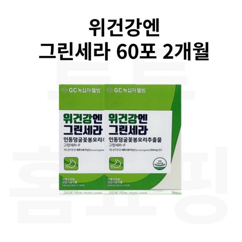 GC녹십자 웰빙 위건강엔 그린세라F 그린세라 인동덩굴꽃봉오리추출물 60포, 2개, 540ml