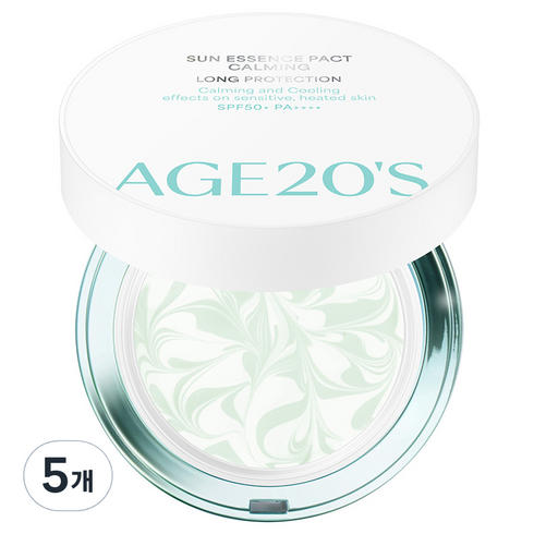 에이지투웨니스 선 에센스 팩트 카밍 롱프로텍션 SPF50+ PA++++, 12.5g, 5개