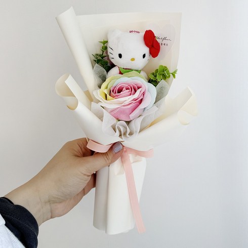 어나더플레르 미니 인형꽃다발, 키티(가든), 1개