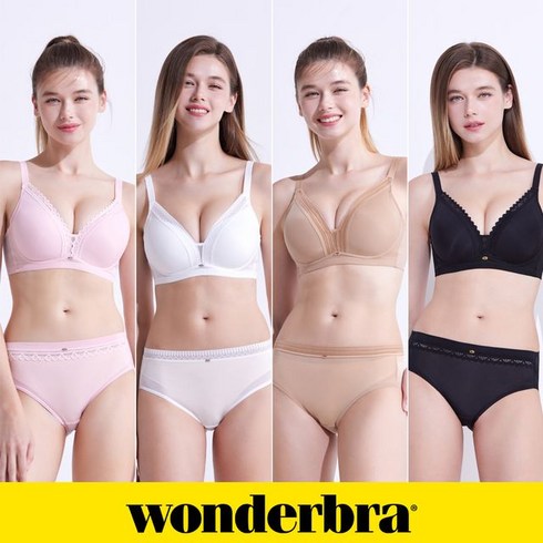 원더브라와이어프리 - [Wonderbra] 원더브라 와이어프리 브라팬티 8종세트 WB166_00