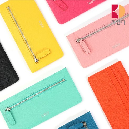 가죽 플랫 카드 장지갑 동전수납 얇은 슬림 수제 지갑 카드 케이스 선물