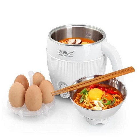 키친아트 1인용 여행용 전기 라면 포트 인스턴트팟 멀티쿠커, 핑크