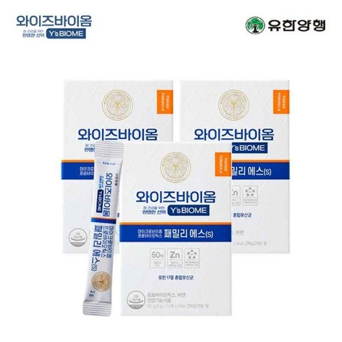 유한양행 와이즈바이옴 패밀리에스 3박스(2g*30포*3박스), 없음, 60g