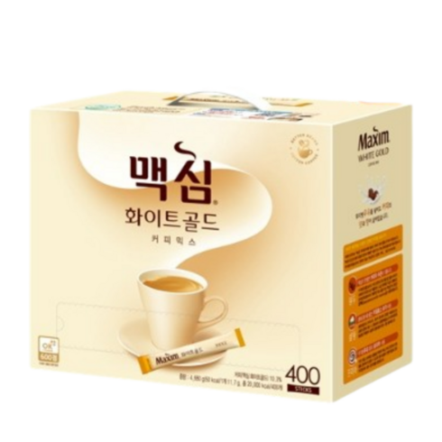 맥심 화이트골드 400T 탕비실/간식/대용량, 12g, 400개입, 1개