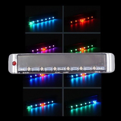 단기자동차렌트 - 태양열 크롬사각 26패턴 LED 경광등 LED모듈 램프 bklx, 1개
