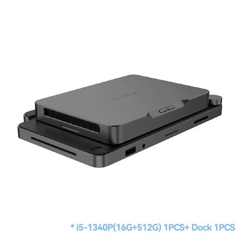 Khadas Mind 미니 PC 게이머 인텔 i7 160P 모듈러 디자인 휴대용 워크스테이션 데스크탑 컴퓨터 5.55Wh, 05 EU, 0 i5 140P and Dock