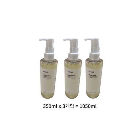 아누아 어성초 클렌징 오일 200ml 모공케어, 1.05L, 3개