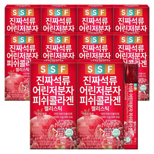 석류콜라겐젤리 - 순수식품 석류 저분자 콜라겐 젤리 스틱, 300g, 10개