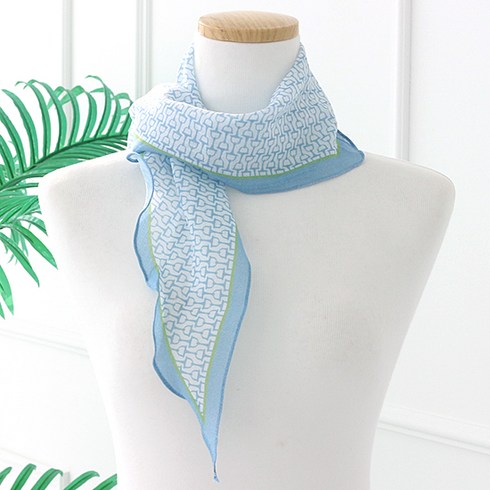 라뮤제 마름모 디자인 스카프 시리즈 no2.시크체인_국산 고급면스카프 여름스카프 여성스카프