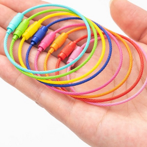 365스토어 키링 부자재 컬러 와이어링 20pcs, 20개, 화이트