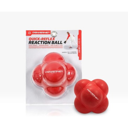 파워넷 리액션 볼 | 부드러운 손 | 반사력과 민첩성 향상 | 훌륭한 필딩 도구 | 손과 눈의 조화 증가 | 야구 소프트볼 축구와 복싱에 적합, Small Ball Only