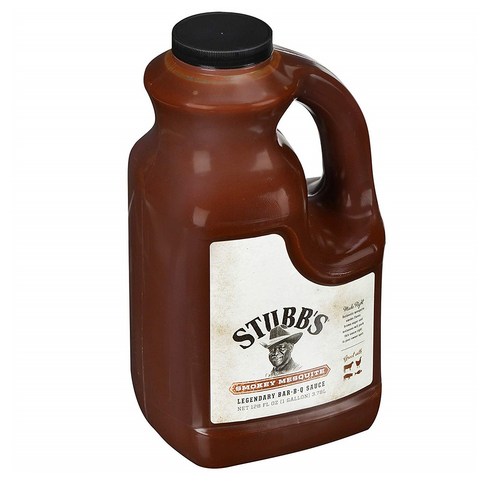 STUBBS 스모키 바베큐소스 - Stubb's 스텁스 바베큐 소스 3.76L 스모키 메스키트 Stubb's Smokey Mesquite Legendary Bar-B-Q Sauce, 1개