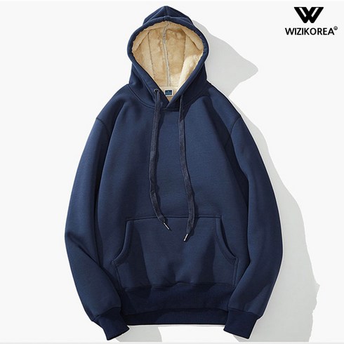 2023년 가성비 최고 양털후드티 - 남성 겨울 양모 후드티 양털 기모 티셔츠 WI022H+국내발송