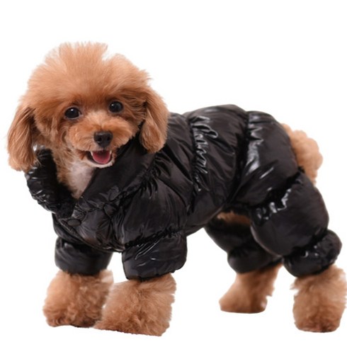 활동성과 보온성이 좋고 따뜻한~비엘라 귀여운 강아지패딩, 블랙, 1개