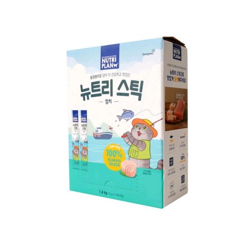 동원 뉴트리플랜 뉴트리스틱 고양이 간식 츄르 대용량, 100개입, 14g, 참치