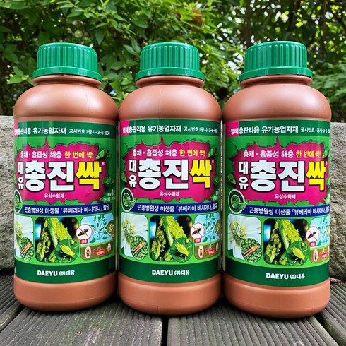 대유 총진싹 대용량 액제 1L(1000ml) -뿌리파리 총채벌레 각종해충 친환경 살충제, 1개