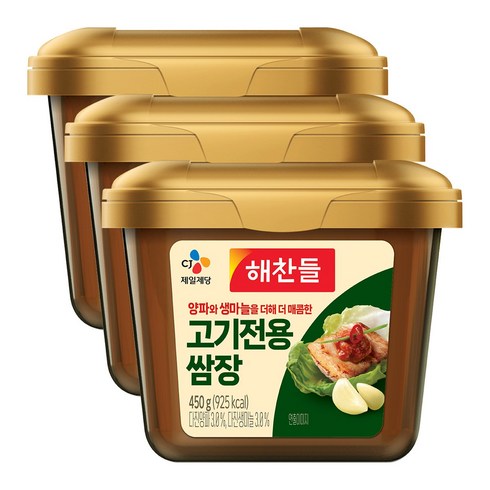 해찬들 고기전용 쌈장, 450g, 3개