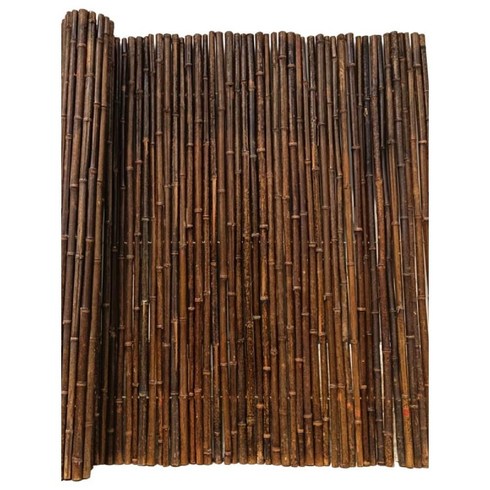 대나무울타리 세우기 담벼락 방부목 야외펜스 담장, 어두운 색 - 높이 1.8m x 폭 2m