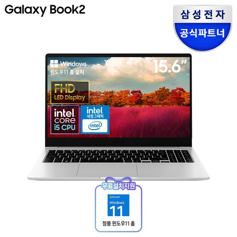 삼성전자노트북 - 삼성전자 갤럭시북 15.6 재택근무 학습용 노트북 한컴오피스팩 동봉, NT550-I5, WIN11 Home, 16GB, 500GB, 코어i5, 실버