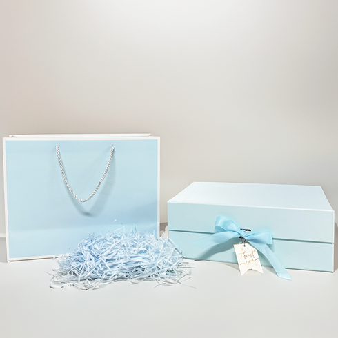 선물박스 - 올리스트 선물 박스 세트 선물포장 쇼핑백 스타핑 기프트박스, 1개, 블루