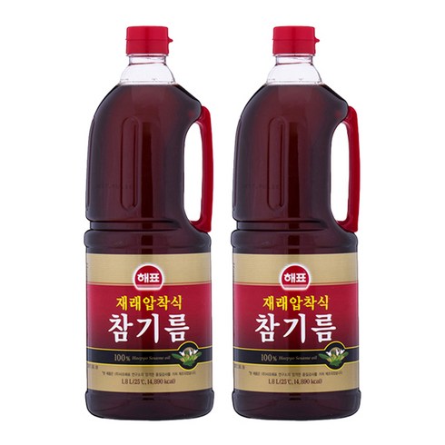 곰소참기름 - (올따옴) 사조해표 재래식압착참기름 1.8L 2입, 2개