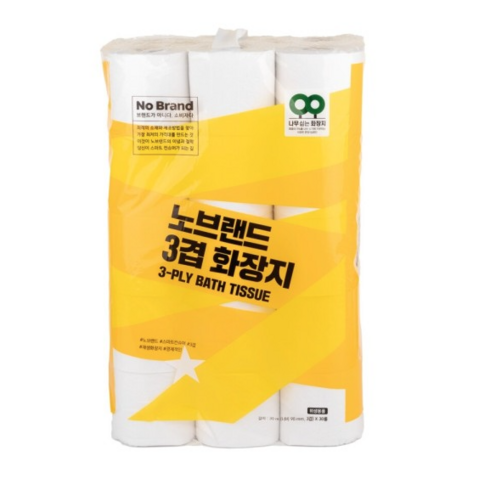 노브랜드 3겹 화장지 30m 30롤 x 3 set, 3개