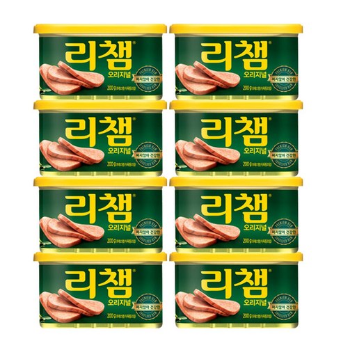 리챔200g6개 - 동원 리챔 오리지널 햄통조림, 200g, 8개