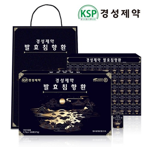 발효 침향환 고함량 25% 명절 추석 선물세트 대용량 100환 + 전용쇼핑백 1개, 1박스, 375g