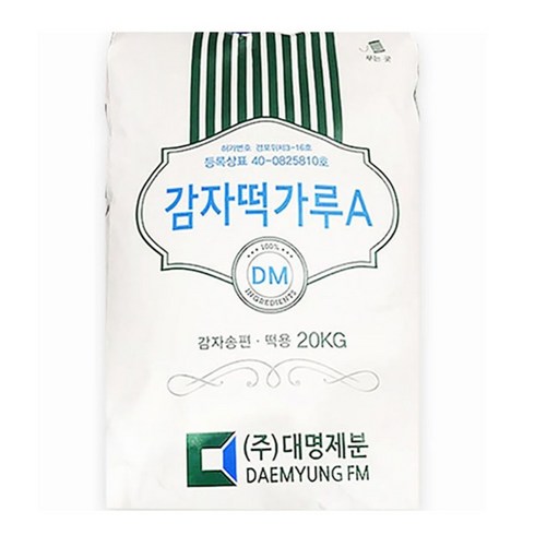 대명제분 업소용 감자떡가루 A 20kg 감자송편 떡용 타피오카전분 감자전분 대용량 식자재, 2개