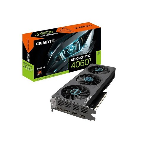 Gigabyte GeForce RTX 4060 Ti Eagle 8G 그래픽 카드 WINDFORCE 팬 3개 8GB 128비트 GDDR6 GV-N406TEAGLE-8GD 비디오, 지포스 RTX 4060 Ti EAGLE 8G