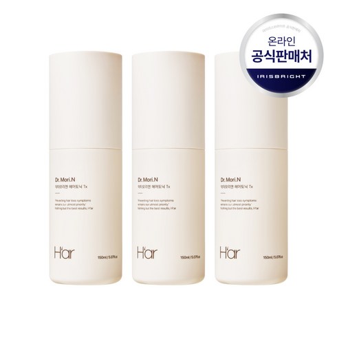 하아르닥터모리엔 - 하아르 닥터모리엔 탈모증상완화 도움 기능성 헤어토닉, 3개, 150ml