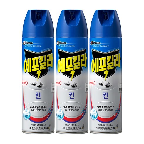 킬라킬블루레이 - 에프킬라 킨 파리모기살충제, 500ml, 3개