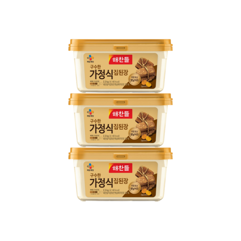 해찬들 구수한 가정식 집된장, 2.3kg, 3개