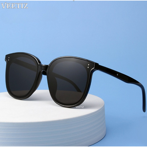 VEETIZ 남성 여성 빅 오버사이즈 편광 선글라스 뿔테 명품 빅사이즈 자외선차단 골프 썬글라스