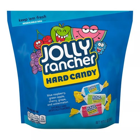 졸리랜처 하드 캔디 모음 14oz(395g) 4팩 Jolly Rancher Hard Candy Assortment, 398g, 1개