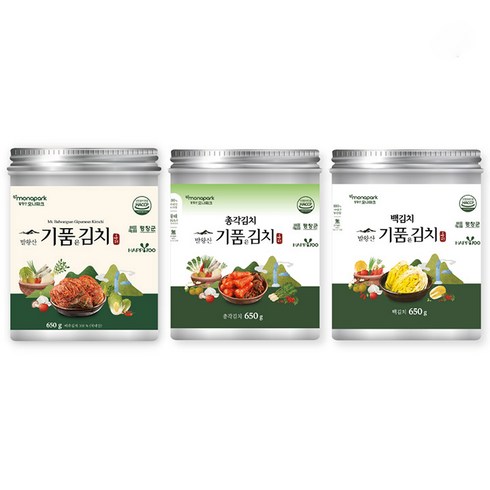 모나용평 - 모나용평 발왕산 기품은김치650g (배추+총각+백김치 3종)